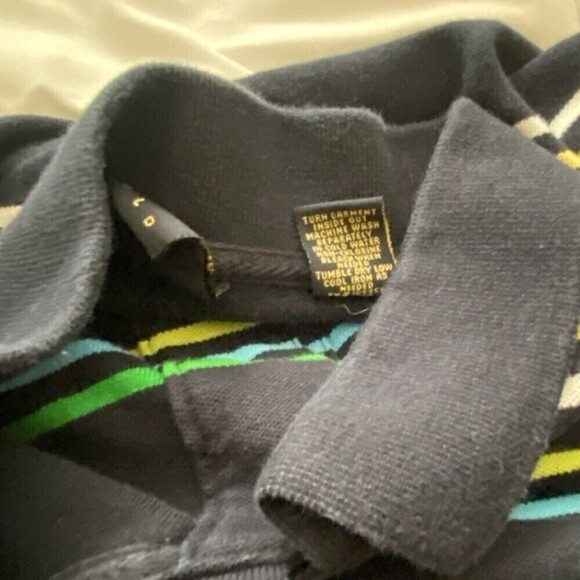 Karl Kani Gold Stripped Polo Men’s Golf Shirt Breathable Big N Tall Shortsleeved - Picture 5 of 5